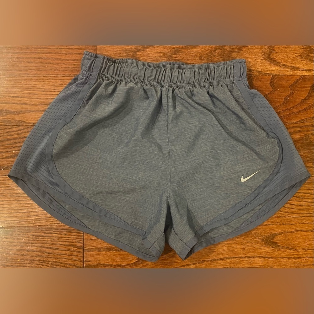 Nike Shorts Sz XS Blue Dri-fit With Panty Running Elastic Drawstring Waist
